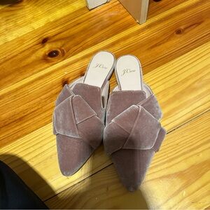 J. Crew Women's Pink Velvet Mules
